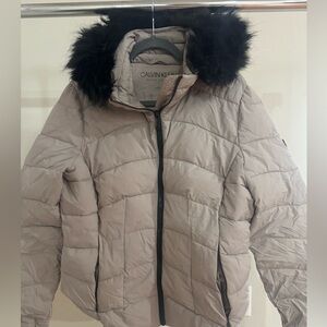 Calvin Klein Light Tan Puffer Jacket